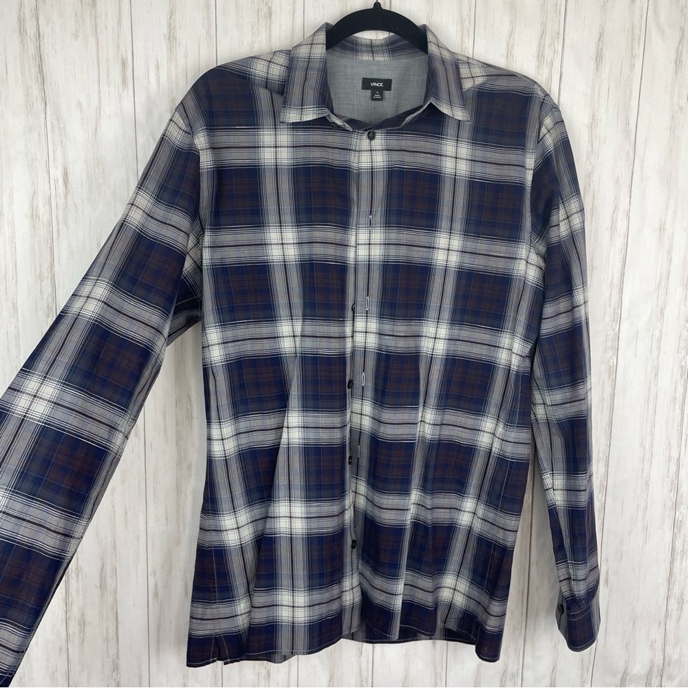 Vince linen blend men’s button down Medium
